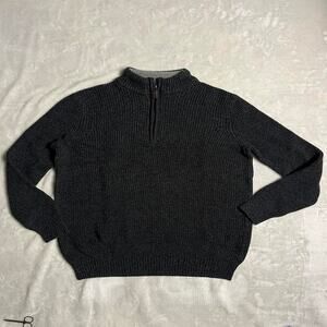 Izod 1/4 Zip Sweater Mens Large Heavyweight Cotton Blend Warm Fall Autumn Winter